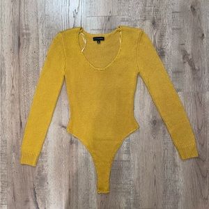 JLUXLABEL Mustard Yellow Bodysuit